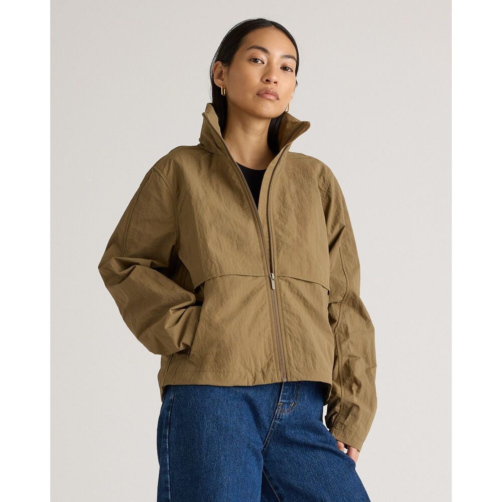 NWT Quince Water Repellent Windbreaker Jacket Praline Brown Women’s XL
